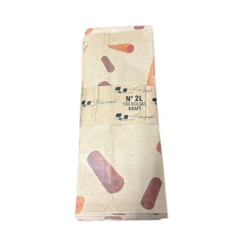 Bolsa papel N° 2 L mas / cubanitos