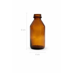 Botella vidrio colirio c/gotero 60cc