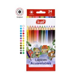 Lapices de color x 24 trabi acuarelable