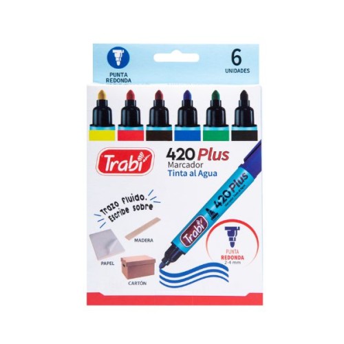 Marcador 420 común x6 surtido