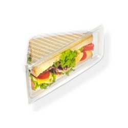 Estuche PET triangulo para sandwiches Bandex Estuche PET triangulo para sandwiches Bandex