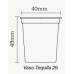 Vaso cristal tequila plastivas p/50 u